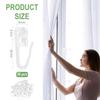 YOYEAH 50 Curtain Hooks for Tracks - White view 2