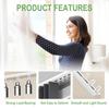YOYEAH 50 Curtain Hooks for Tracks - White view 3