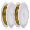 MEGAVOW Craft Wire 0.4mm x 10m, Jewelry Wire for Bracelets, Floral Wire, DIY Decor Wire, Gold view 1