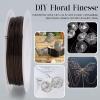 MEGAVOW Craft Wire 0.4mm x 10m, Jewelry Wire for Bracelets, Floral Wire, DIY Decor Wire, Gold view 4