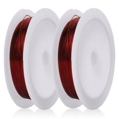MEGAVOW Craft Wire 0.4mm x 10m, Jewelry Wire for Bracelets, Floral Wire, DIY Decor Wire, Red