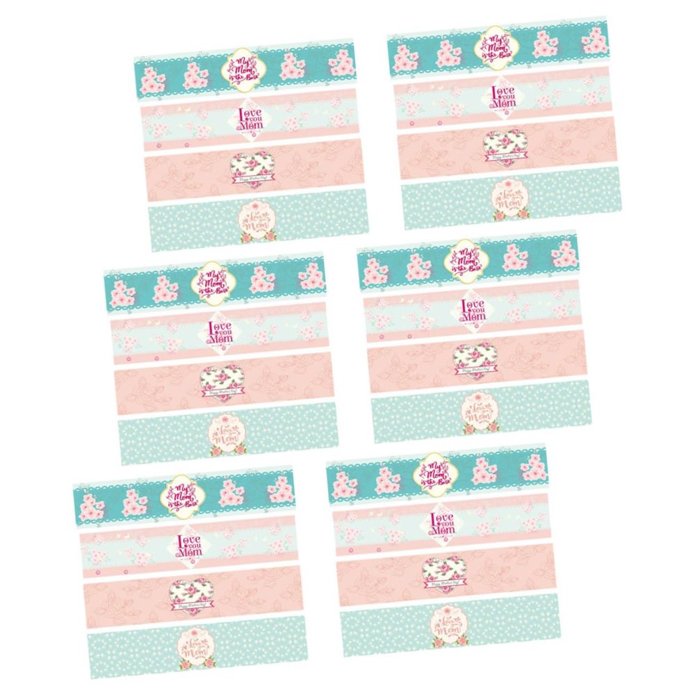 Cabilock 24-Piece Wine Bottle Labels for Mother's Day