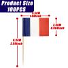 100 Pack French Toothpick Flags Cocktail Sticks view 2