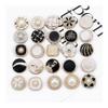 Decorative Shank Buttons, 21/25 mm, Patterned, for Coats and Windbreakers, 10 Pieces (No. 6.25 mm) view 3
