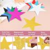 QUARKZMAN 50-Piece Gold Glitter Star Cutouts, 6 in view 3