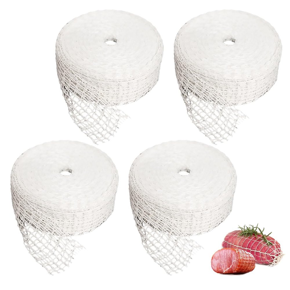4 Rolls of White Meat Netting, 1m x 9cm