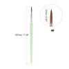 QUARKZMAN 6-Piece Detail Brush Set 17mm Nylon Tip for Watercolor & Acrylic Painting (4#), Green view 2