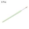 QUARKZMAN 6-Piece Detail Brush Set 17mm Nylon Tip for Watercolor & Acrylic Painting (4#), Green view 3