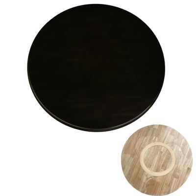 GSKFXJ Large Round Wooden Lazy Susan, 360° Rotating Serving Tray, Black, 100 cm/40 in