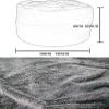 Oversized Round Plush Bean Bag Cover for Adults view 2