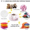 Oversized Round Plush Bean Bag Cover for Adults view 3