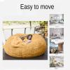 Oversized Round Plush Bean Bag Cover for Adults view 4