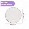 Premium 13-Inch Clear Glass Charger Plates with Rose Gold Rim, 16-Piece Set view 2