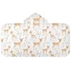 WDdZzyy Kids' Beach Towel with Cute Sika Deer, White Hooded Toddler Towel view 1