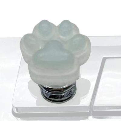 YNPQTDS Glow-in-the-Dark Toilet Flush Button Slider, Cat Claw Design