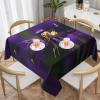 HJLUUFT Purple Dragonfly Print Wrinkle-Resistant Tablecloth, 140 x 140 cm view 1