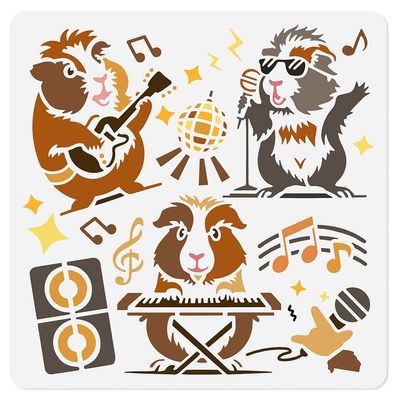 Guinea Pig Rock Group Stencil