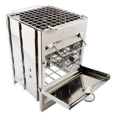 DRFGNF Foldable Stainless Steel Outdoor Charcoal Grill