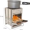 DRFGNF Foldable Stainless Steel Outdoor Charcoal Grill view 2