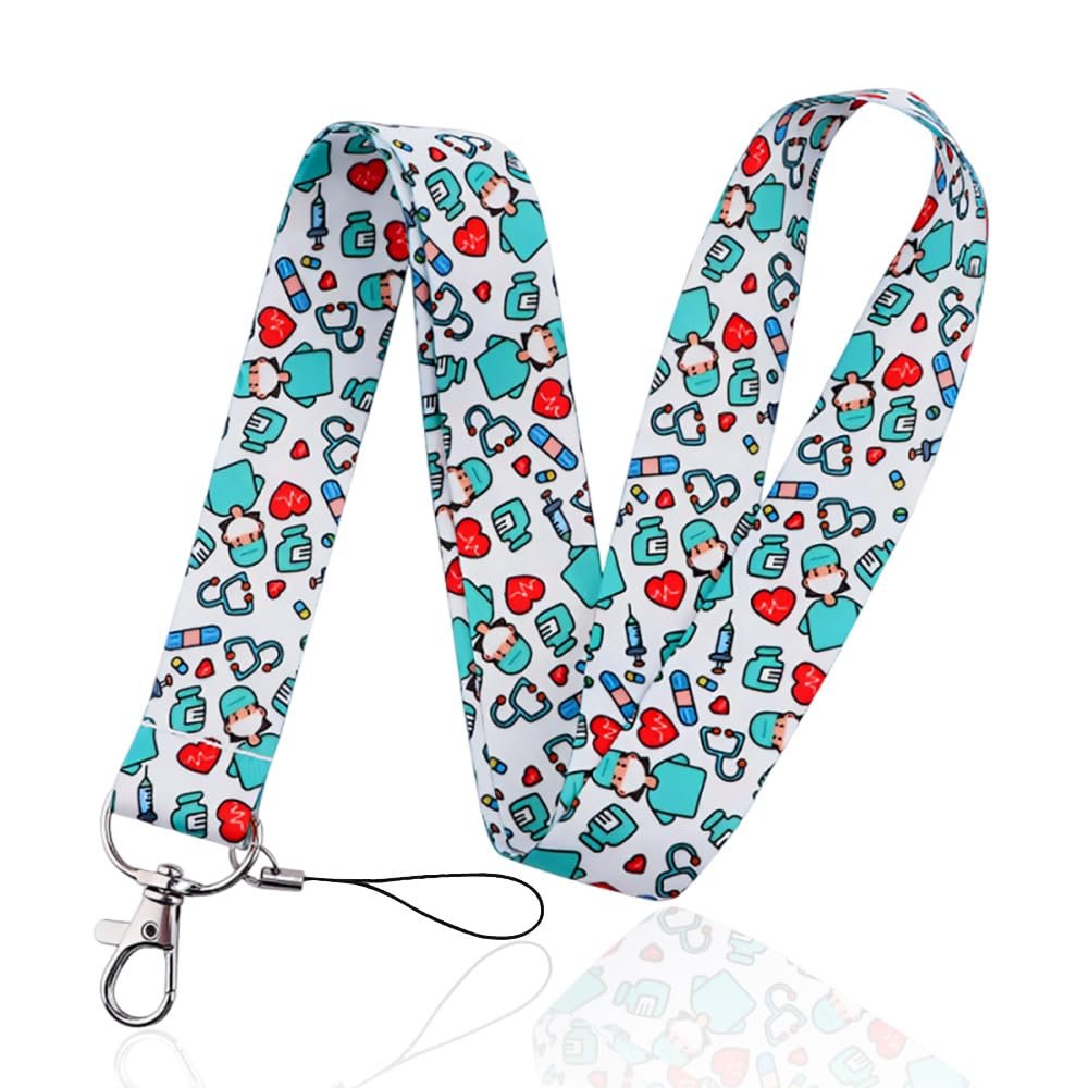 Yreamont Key Lanyard for Keys, Neck Lanyard for Women and Men, Blue, Small