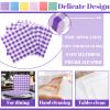 20 Purple Checkered Napkins, 33 x 33 cm view 4