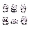 6 x Panda Iron-On Patches, Self-Adhesive view 1