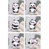 6 x Panda Iron-On Patches, Self-Adhesive view 4