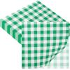 20 Green Checkered Napkins, 33 x 33 cm view 1
