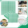 20 Green Checkered Napkins, 33 x 33 cm view 3