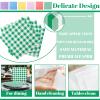 20 Green Checkered Napkins, 33 x 33 cm view 4