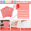 20 Red Checkered Napkins, 33 x 33 cm view 4