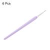 QUARKZMAN 6-Piece Detail Brush Set 10mm Tip Nylon Hair for Watercolor & Acrylic Painting (1#), Purple view 3