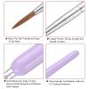 QUARKZMAN 6-Piece Detail Brush Set 10mm Tip Nylon Hair for Watercolor & Acrylic Painting (1#), Purple view 4