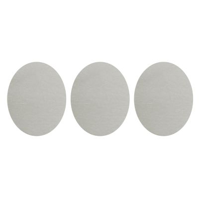 QUARKZMAN Iron-On Patches, 3 Pieces, 140x110mm - Light Gray