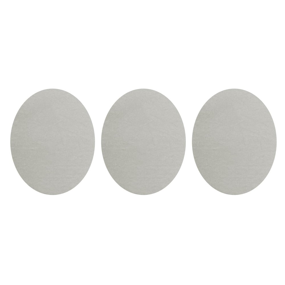 QUARKZMAN Iron-On Patches, 3 Pieces, 140x110mm - Light Gray