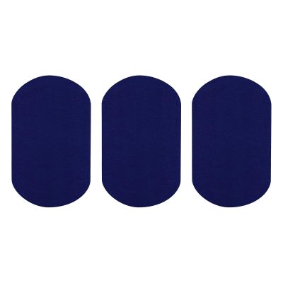 QUARKZMAN Iron-On Patches, 3 Pieces, 180x110mm - Blue