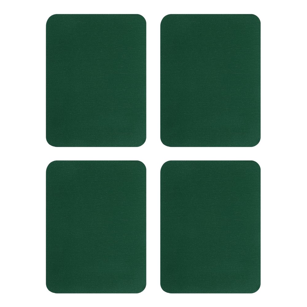 QUARKZMAN Iron-On Patches, 4 Pieces, 125x95mm - Dark Green