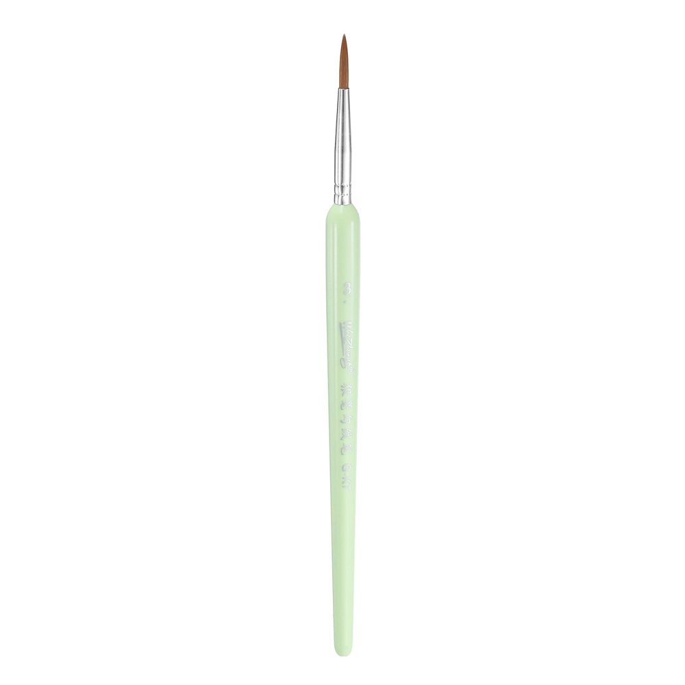 QUARKZMAN Detail Brush 14mm Nylon Tip Miniature Paint Brush for Watercolor & Acrylic (3#), Green