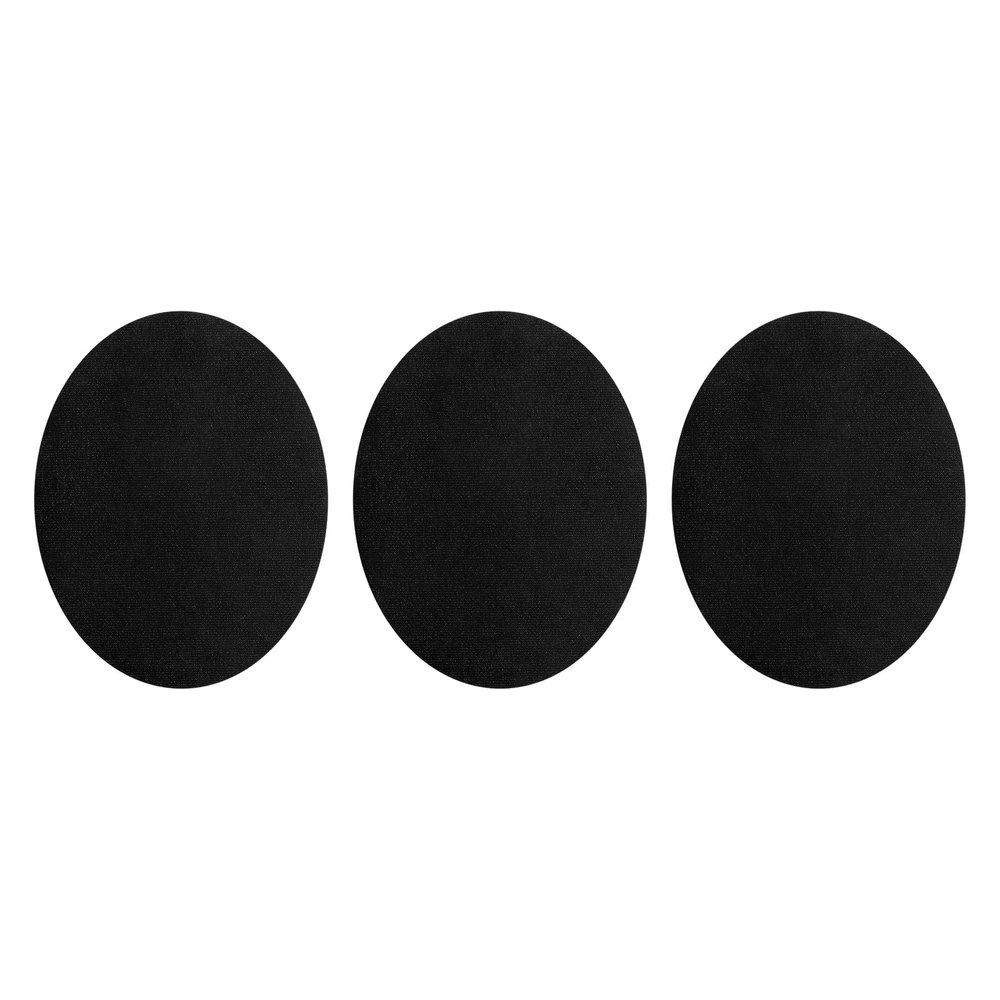 QUARKZMAN Iron-On Patches, 3 Pieces, 140x110mm - Black