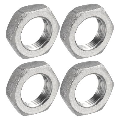 QUARKZMAN 4-Pack Locknuts, DN10 PT 3/8" Female Thread, 304 Stainless Steel Hex Pipe Nuts