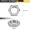 QUARKZMAN 4-Pack Locknuts, DN10 PT 3/8" Female Thread, 304 Stainless Steel Hex Pipe Nuts view 2