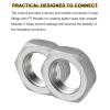 QUARKZMAN 4-Pack Locknuts, DN10 PT 3/8" Female Thread, 304 Stainless Steel Hex Pipe Nuts view 3