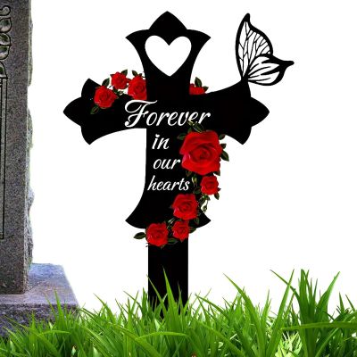 2D Acrylic Grave Decoration Stake for Cemeteries