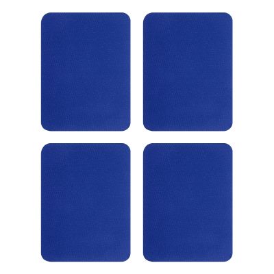 QUARKZMAN Iron-On Patches, 4 Pieces, 125x95mm - Dark Blue