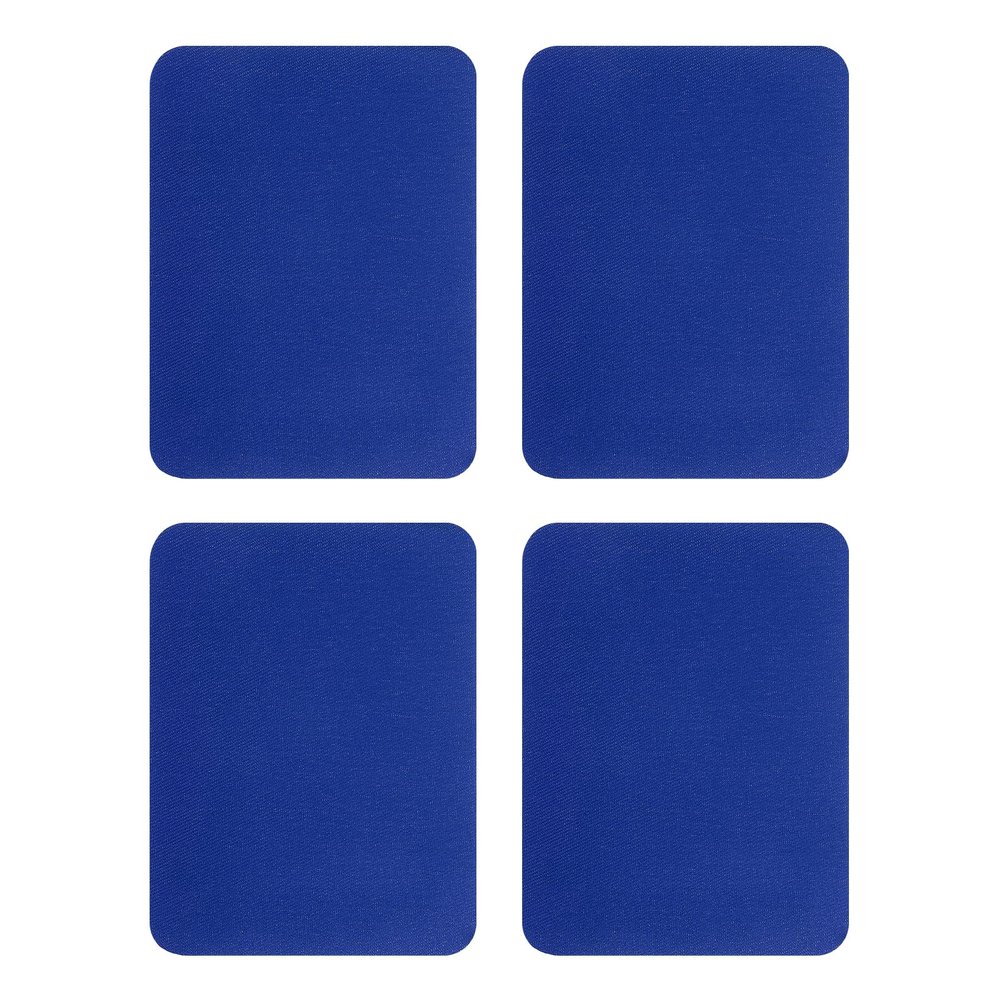 QUARKZMAN Iron-On Patches, 4 Pieces, 125x95mm - Dark Blue