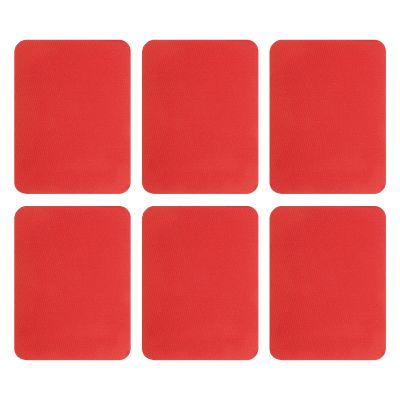QUARKZMAN Iron-On Patches, 6 Pieces, 125x95mm - Red