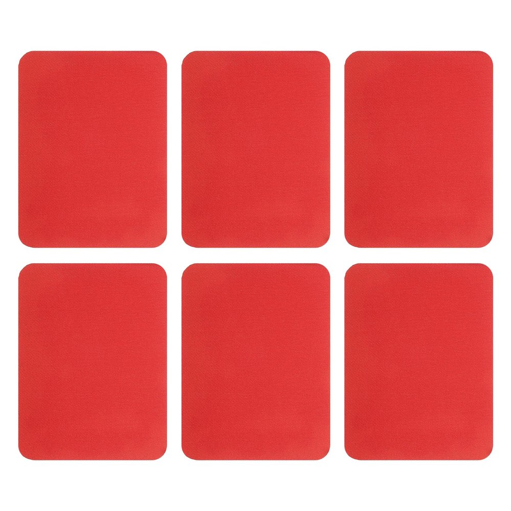 QUARKZMAN Iron-On Patches, 6 Pieces, 125x95mm - Red