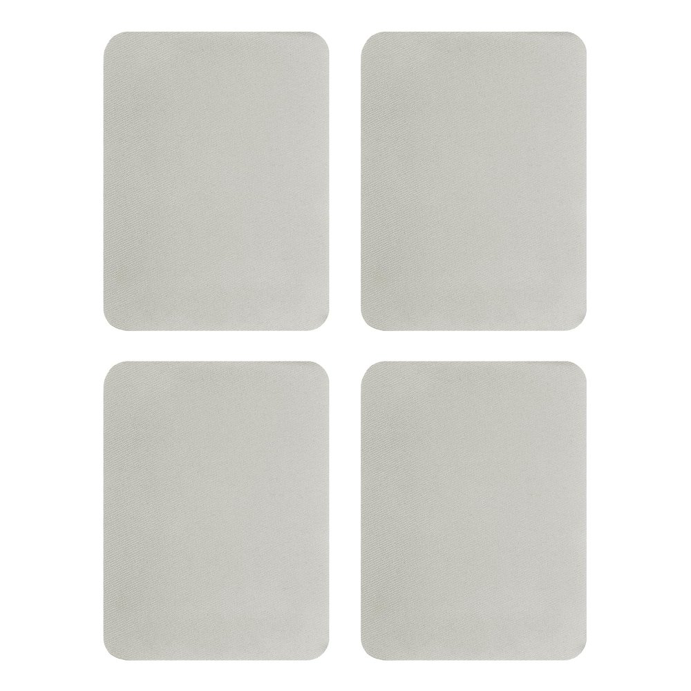 QUARKZMAN Iron-On Patches, 4 Pieces, 125x95mm - Gray