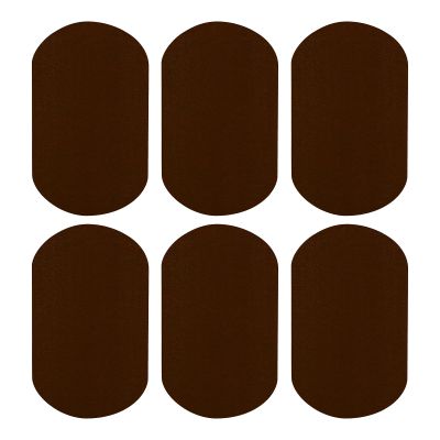 QUARKZMAN Iron-On Patches, 6-Piece, 180 x 110 mm, Dark Brown