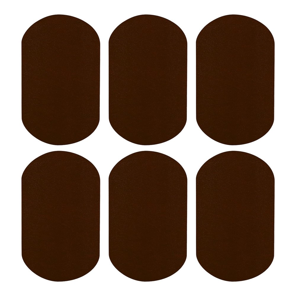 QUARKZMAN Iron-On Patches, 6-Piece, 180 x 110 mm, Dark Brown